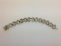 £30.00 - Vintage 30s Art Deco Sparkling Paste Diamante Fancy Link Bracelet