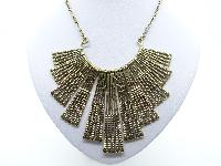 £10.00 - Stunning Goldtone Vintage Inspired Egyptian Revival Statement Necklace 